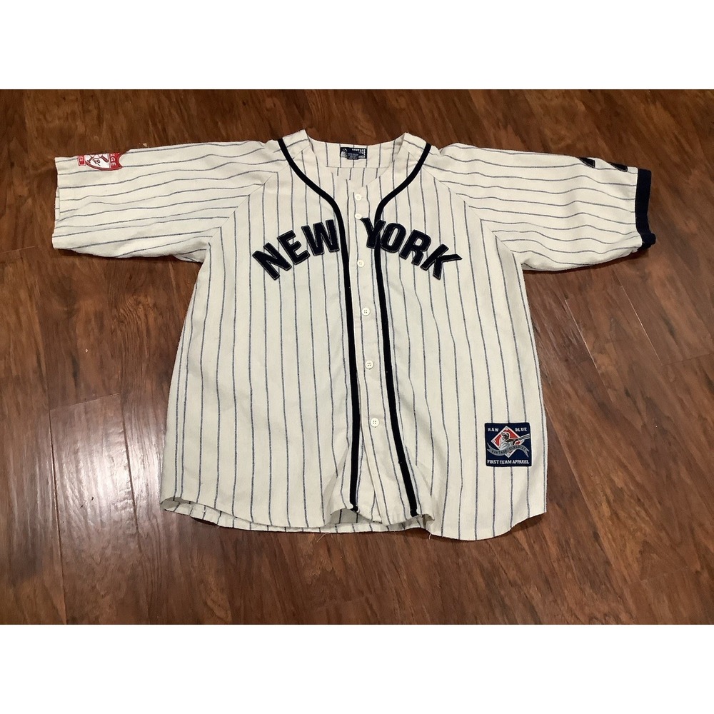 New York Baseball Jersey Men's2X Large Sewn Lettering #2 Wool Blend Hip Hop